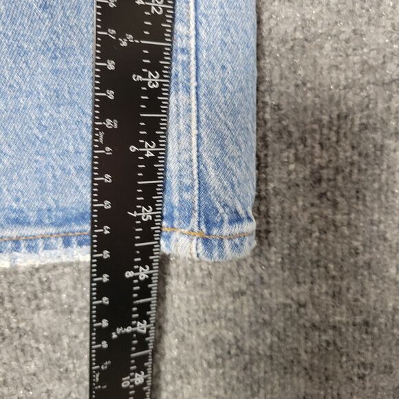 J CREW 9" Billie Demi Boot Crop Medium Wash Distressed Denim Blue Jeans SIZE 30 - Picture 15 of 15